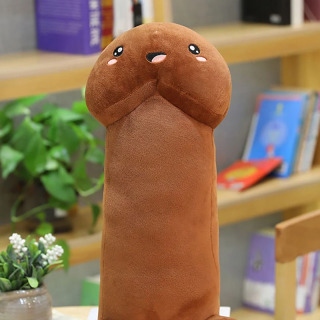 Brown Beige Long Leg Pillow